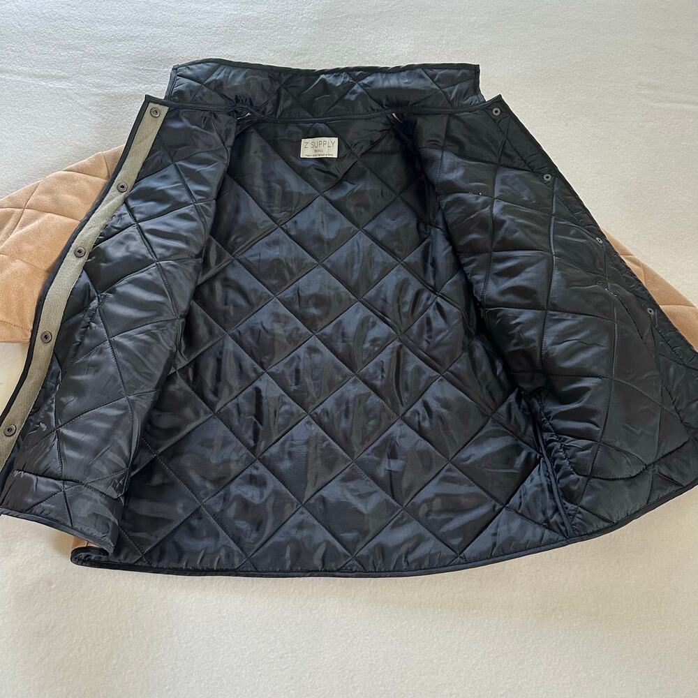 Z Supply Quilted Puff Lightweight Jacket Tan Color Size S - Picture 6 of 12